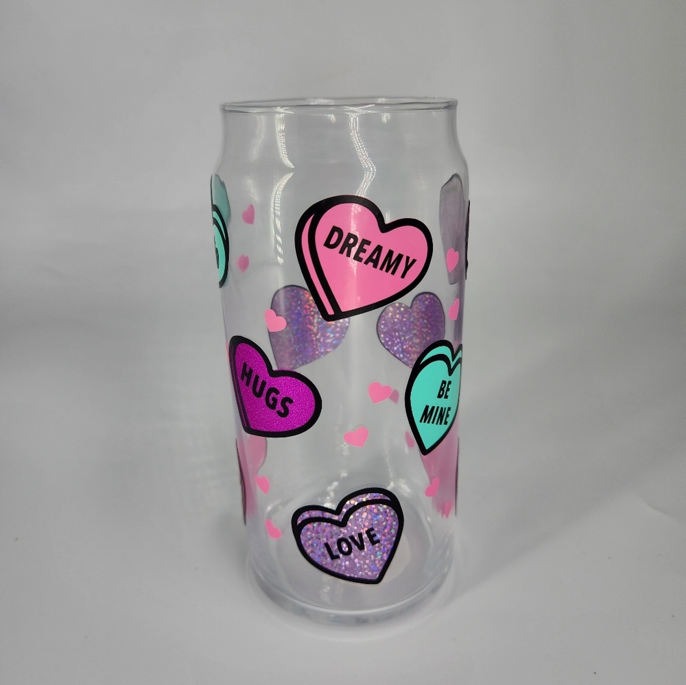 Glass cup valentines day